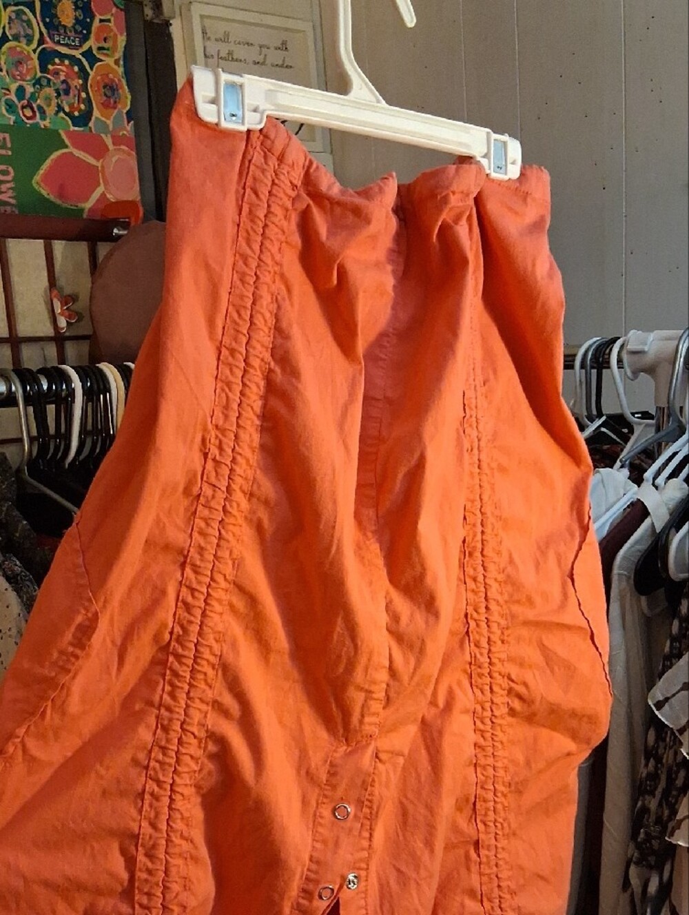 XCVI Orange Drawstring Skirt - Picture 6 of 7